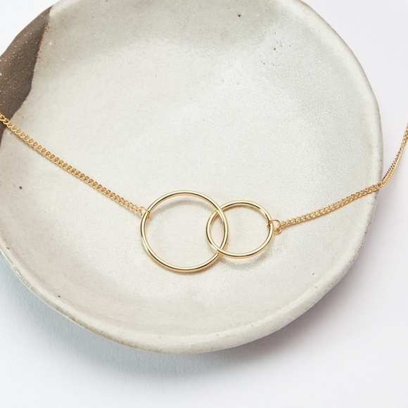 Dear Ava Mom Gold Plated Brass Circles Necklace - Picture 1 of 7
